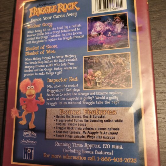 JIM HENSON'S FRAGGLE ROCK DANCE YOUR CARES AWAY 2004 DVD - Picture 2 of 2